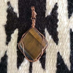 Tiger eye Custom-made swivel pendant.
